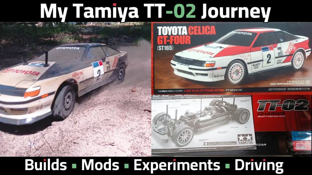 Custom TT 02 on my backyard rally track for My Tamiya TT 02 Journey post on rcguided.com 1