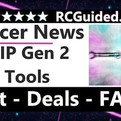 An image showcasing various MIP Gen 2 RC tools including wrenches and drivers neatly arranged on a workbench.