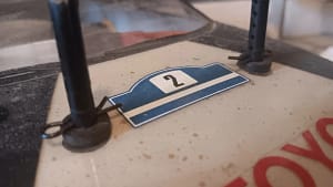 Rubber washer and body clip securing the Tamiya TT-02 Celica ST165 body to reduce body rattle