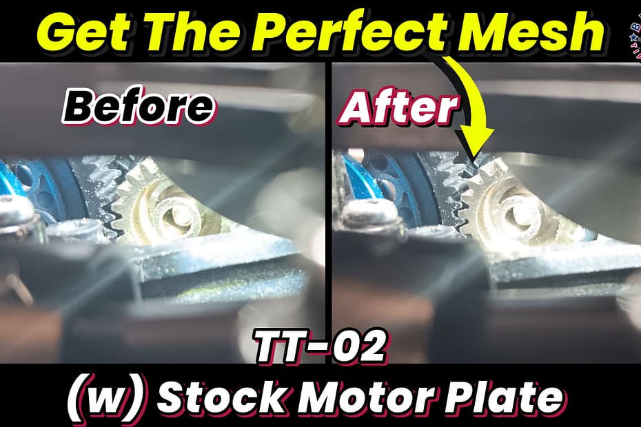 (TT-02) Set Perfect Gear Mesh with Stock Motor Plate