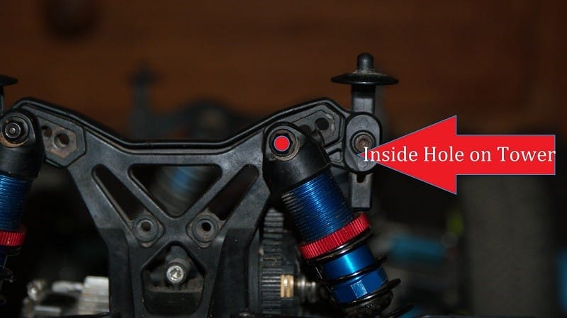 RC Shock Positions Inside Hole on Tower