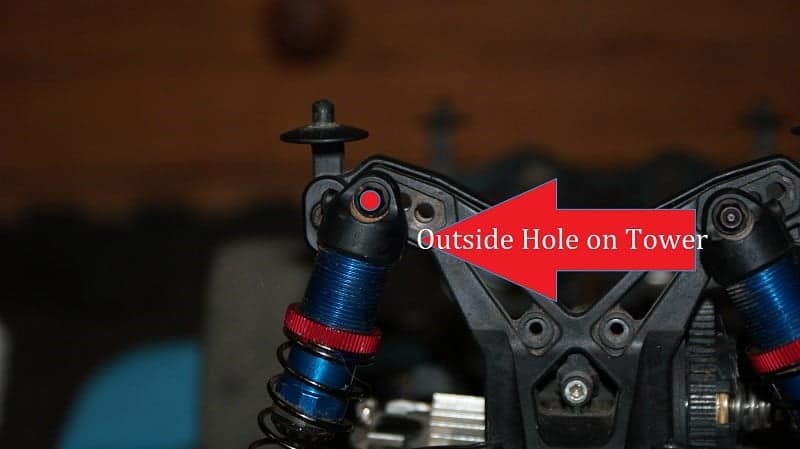 RC Shock Positions Outside Hole on Tower